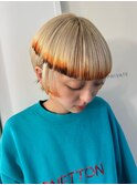 キツネカラーデザインマッシュカット