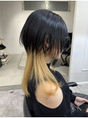 ○ロングウルフカットクラゲウルフレイヤーカット顔まわり表参道