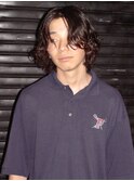 ニュアンスパーマスパイラルレイヤー刈り上げセンターパート