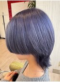 20代30代大人可愛いダブルカラーアッシュグレージュミディ