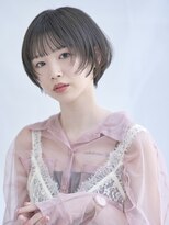 大人可愛いハンサムショート/前髪ありショート/丸みショート