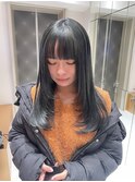 レイヤーカット髪質改善縮毛矯正オリーブグレージュ艶髪仙台