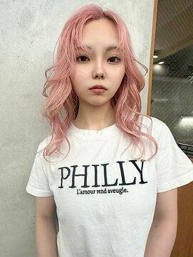 リアン(Lien) ケアブリーチ/サーモンピンク/カール