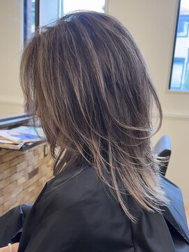 ヘアールーチェ(Hair Luce) ハイライトカラーミルクティーベージュケアブリーチダブルカラー