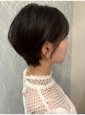 #襟足スッキリショート　#黒髪ショート