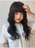 秋冬カラー/暗髪カラー/ナチュラルカラー/ウェーブヘア/ME-3