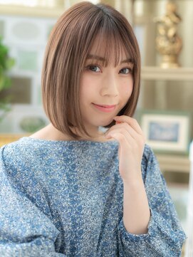 カバーヘア ブリス 志木南口駅前店(COVER HAIR bliss) 美髪グレーベージュアッシュ前下がりボブディA220代30代40代!