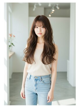 フュージョンファイブ(FUSION5) レイヤーロングベージュ20代30代40代くびれエクステ韓国ヘア