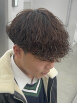 ロンド ローガン 名駅(Lond LOGAN)&nbsp;メンズ波巻きスパイラルパーマ×ダークブラウンカラー