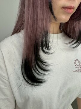 イロウ 山口どうもん店(IROW) 裾カラー/ミディアムレイヤー/ラベンダー/ブリーチ