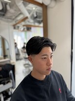 インスヘアー 梅田(INCE HAIR) テーパーフェード×センターパート