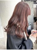 ブリーチなしピンクベージュ