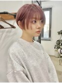 ナチュラルショート/ミルクブラウン/ダークパープル[自由が丘]