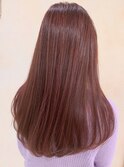 ナチュラルストレート×ピンクベージュ【Ellen新宿】