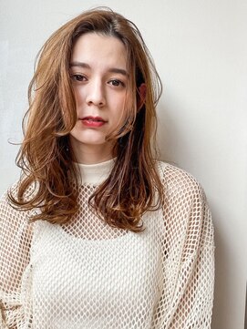 ケイト(kate) 【kate 大宮】フェミニンレイヤーロングxオレンジベージュ