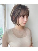 ミニボブショート小顔似合わせカット/10代20代30代40代