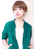 [OCEAN Hair&Life藤原純]斜めバングマニッシュショート☆