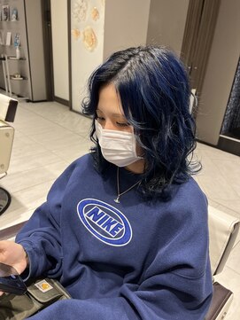 アース オーセンティック 新浦安店(EARTH Authentic) ラベンダーブルー(ダブルカラー)