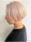 斜めバング　ケアブリーチ　ブリーチ