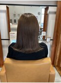【外ハネスタイル】【ミルクティーベージュ】【艶カラー】