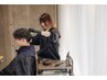 【男の定期白髪ケア】黒限定　カット＋白髪染め 【2ヶ月以内の来店で】￥9900