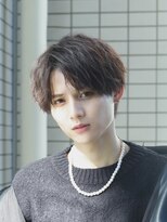 メンズカット リア(Men’s cut riah) センターパートツイストスパイラルパーマ刈り上げメンズパーマ