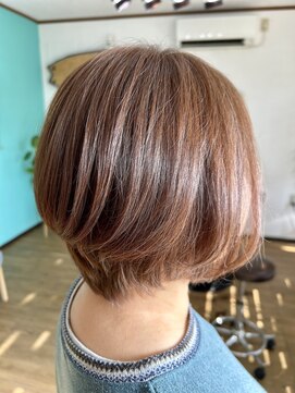 ユウ ヘア デザイン(Yu hair design) 60代白髪活かしカラー×ショートボブ