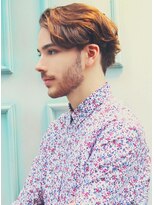 ジジバイワースホワイル(jiji by WORTH WHILE)&nbsp;アッシュブラックウルフマッシュパーマハイライト波巻きショート