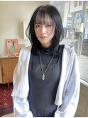 ラベンダーグレージュ 暗髪カラー