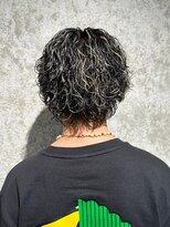 レグノバイグランツ 天神大名店(REGNO by GLANZ) 波巻きパーマ/ホワイトメッシュ/メンズヘア/メンズパーマ/眉毛