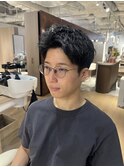 黒髪メンズ刈り上げショート