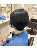 20代30代40代小顔ハンサムショートアッシュブラック