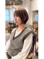 髪質改善と縮毛矯正の専門店 サンティエ(scintiller)&nbsp;大人綺麗な小顔襟足スッキリショートボブ　30代40代50代