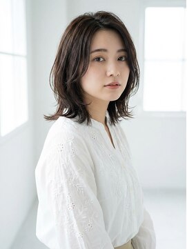 ミーロ 仙台東口(miiro) 外はね無造作ミディアム20代30代40代ココアブラウン