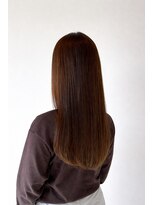 ケークリエイティブコード(K creative COrDE)&nbsp;透け感ナチュラルブラウン×艶ストレートロング