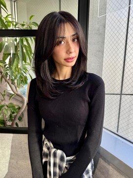 バランス 原宿 表参道(balance) ダークグレージュ×レイヤーカット