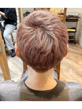 ヘアリゾート バルボア アイランド(hair resort Balboa Island) ベリーショート×ピンクベージュ