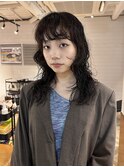 パーマ/ゼリーパーマ/ウルフパーマ／セミロング/代官山