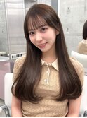 大人かわいい◇暗め透明感モカブラウン顔周りレイヤー