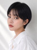 サーカス バイ ビュートリアム 青山(CIRCUS by BEAUTRIUM) 黒髪シースルーバングショート