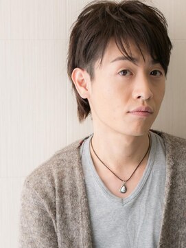 トニーアンドガイ メン 与野駅前店(TONI&GUY MEN) 斜めバングダークアッシュツーブロック大人クロップヘアi与野