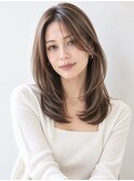 白髪ぼかしハイライト 内巻きボブ