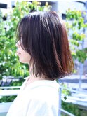 【空気感のあるナチュラルボブ】