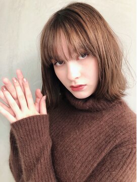 ノク(nok) シースルー外ハネボブ_ミニマムボブジグザグバング