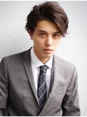 アップバング クセ毛ショート