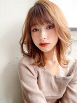 アグノス 青山(Agnos) ◎大人かわいい フェザーバング カーキグレージュ 小顔カット ♪