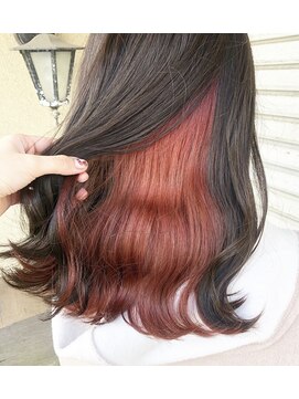 フラバー(flover) 【Miyuki】ワンブリーチでつくるインナーピンクレッド