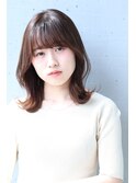 大人可愛い20代30代40代小顔ウルフレイヤーボブ丸みショートボブ