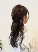 モテ髪大人気ハーフアップヘアセット