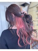 インナーカラーピンク♪